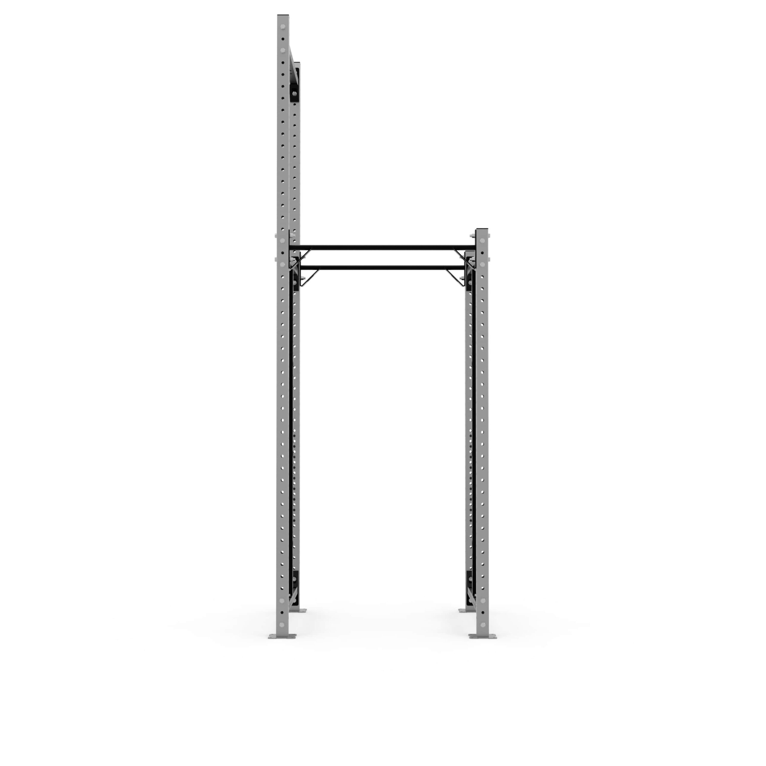 X70-1080-2390 2 Bay Wide Freestanding High Low Storage Silver_Front