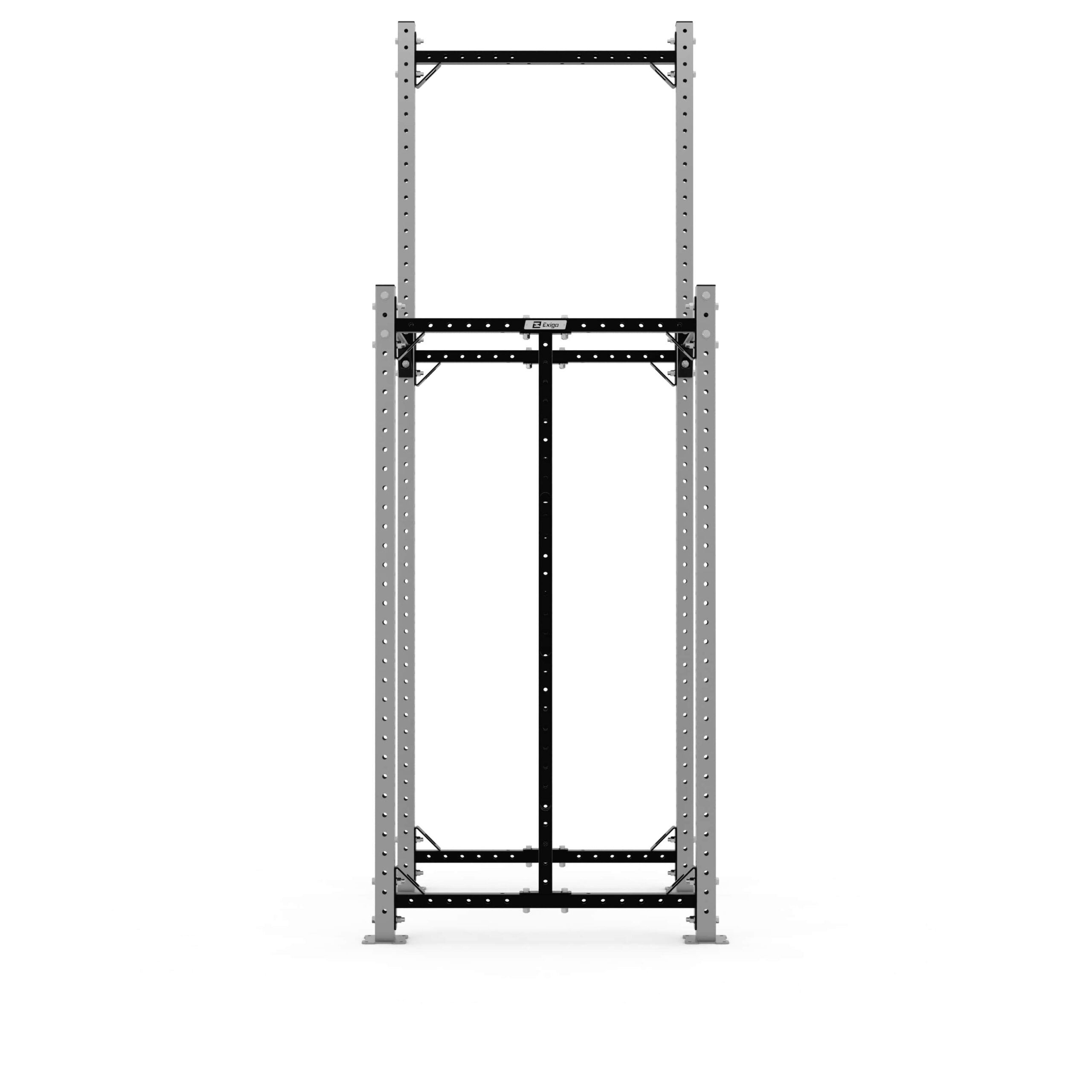 X70-1080-2390 2 Bay Wide Freestanding High Low Storage Silver_Side